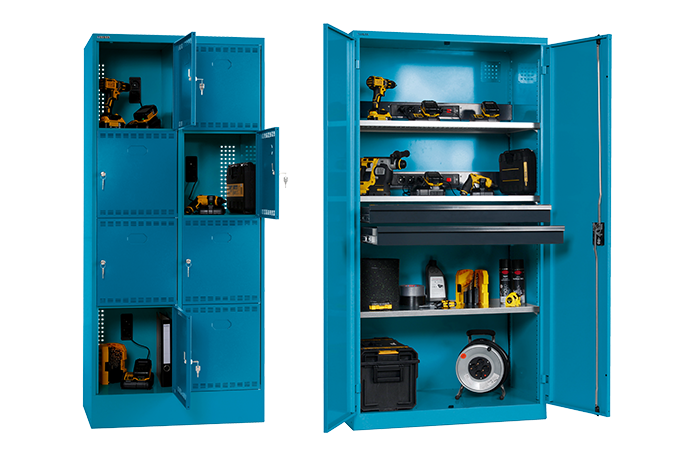 Battery charging cabinets