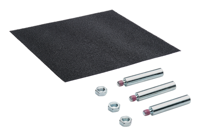 Haltestifte und Antirutschmatten