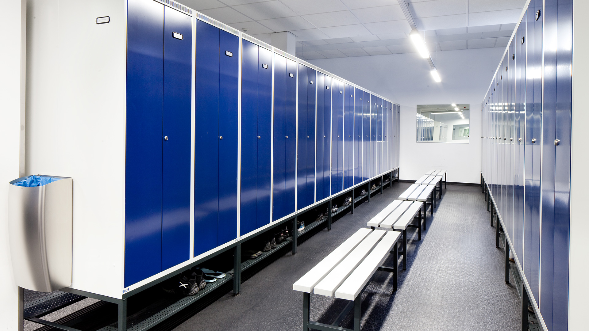 For changing rooms and industrial premises