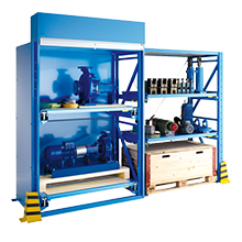 Heavy-duty pull-out shelving systems