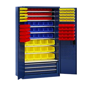 Containers and large-capacity cabinets